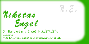 niketas engel business card